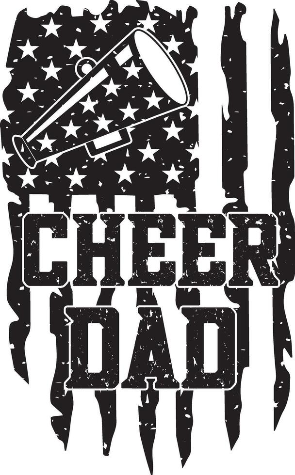 Cheer Dad American Flag, Cheerleader, Cheerleading vector