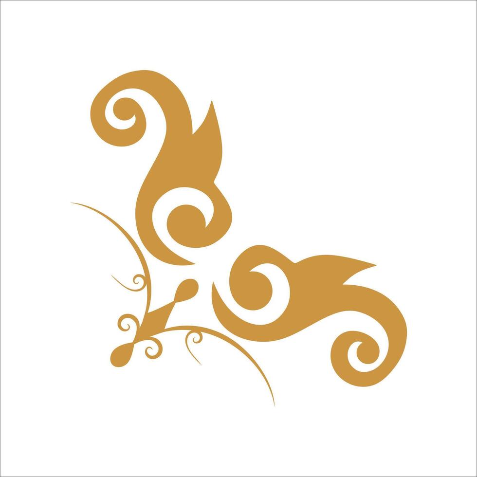 Luxury corner shape element vector