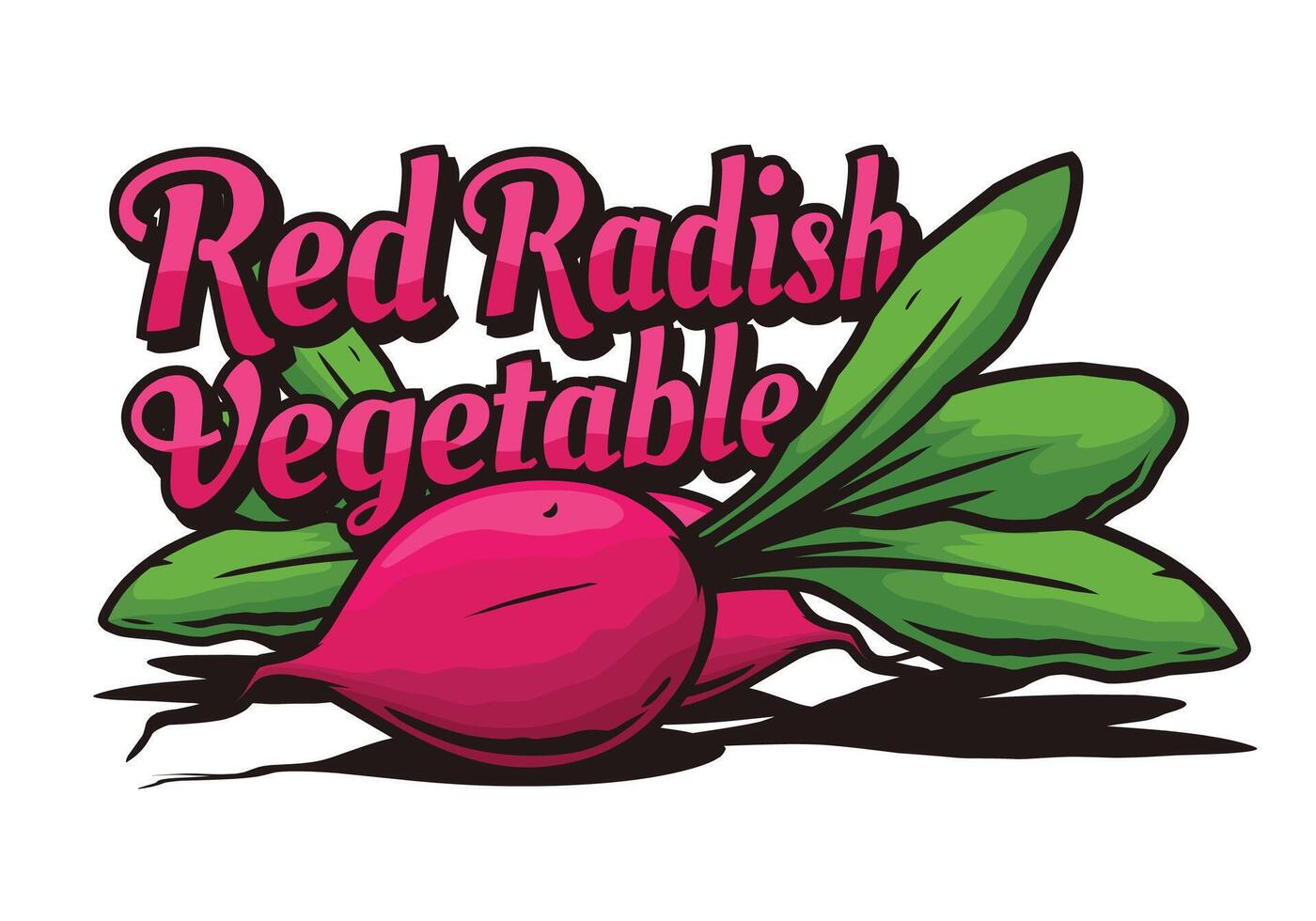 Red radish vegetable design vector