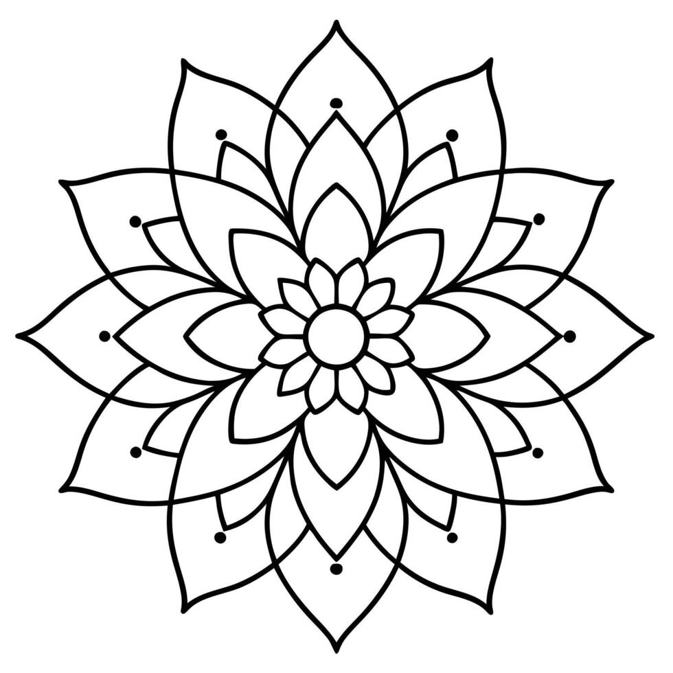 Mandala for coloring book vector