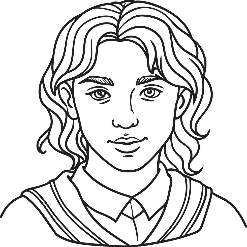 Artwork of student vector