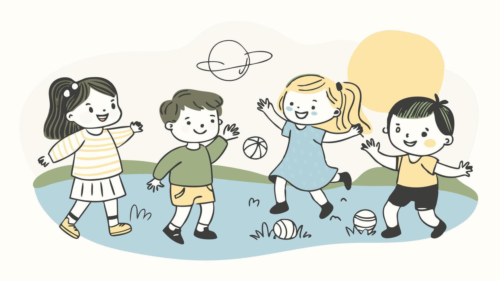Artwork of kids vector