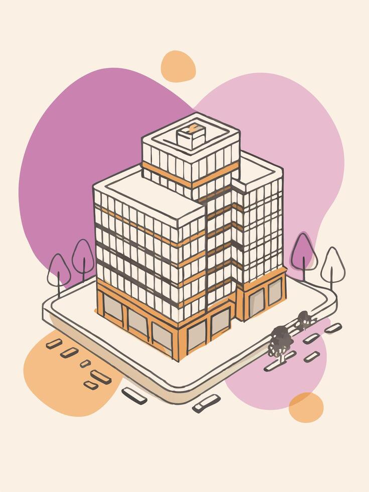 Artwork of office vector