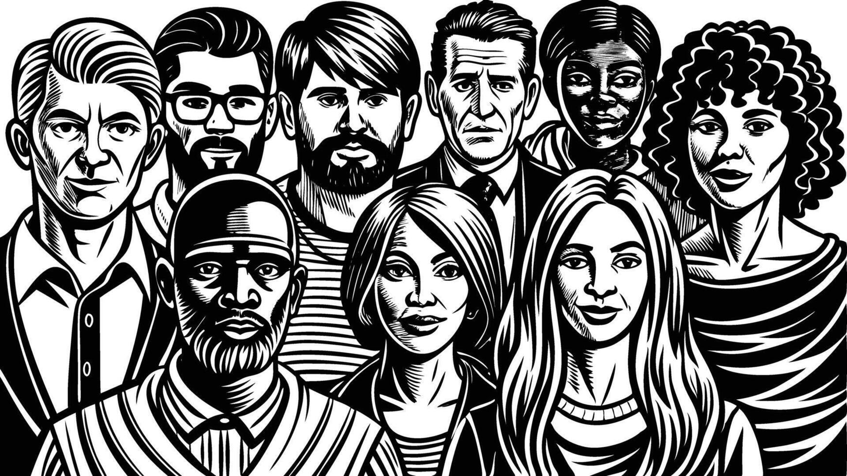Artwork of diversity vector