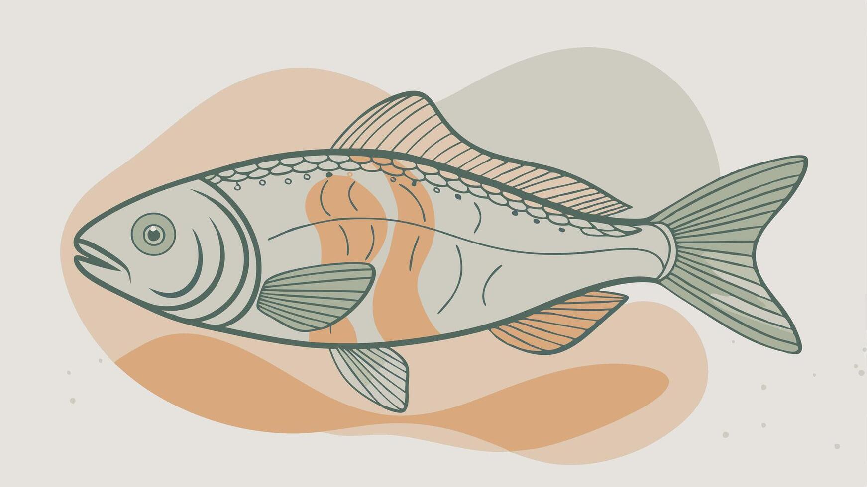 Artwork of fish vector