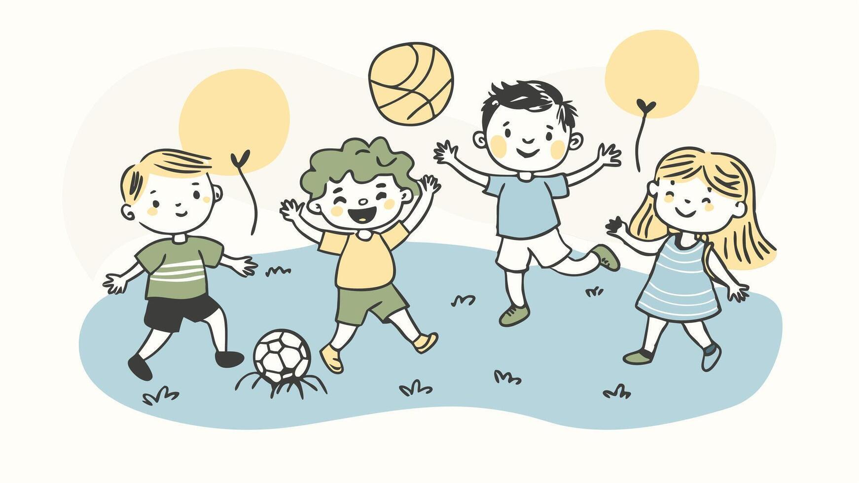 Artwork of kids vector