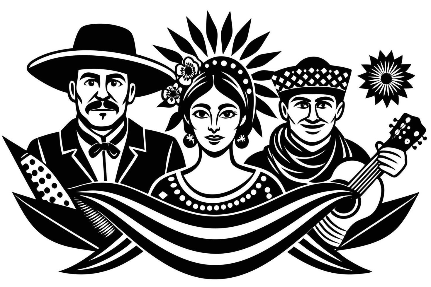 Hispanic heritage month vector