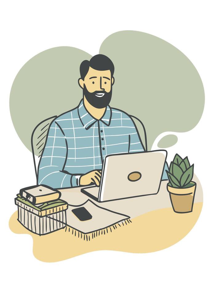 Artwork of employee vector