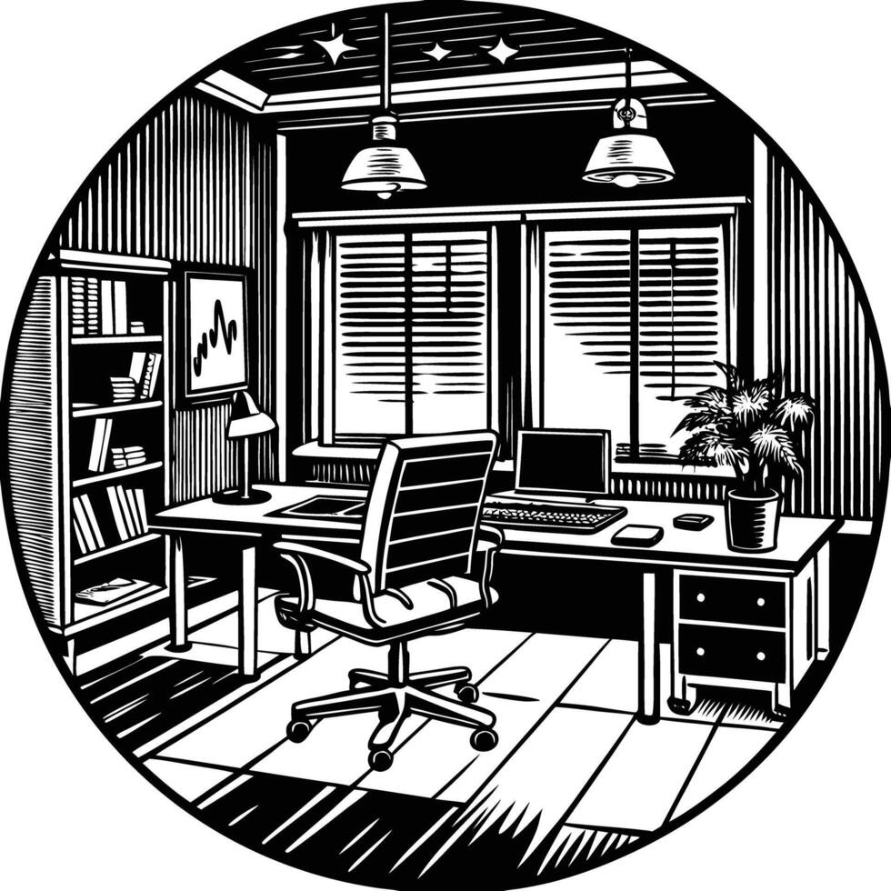 Artwork of office vector