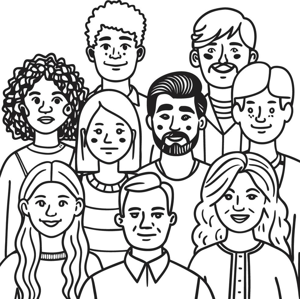 Artwork of diversity vector