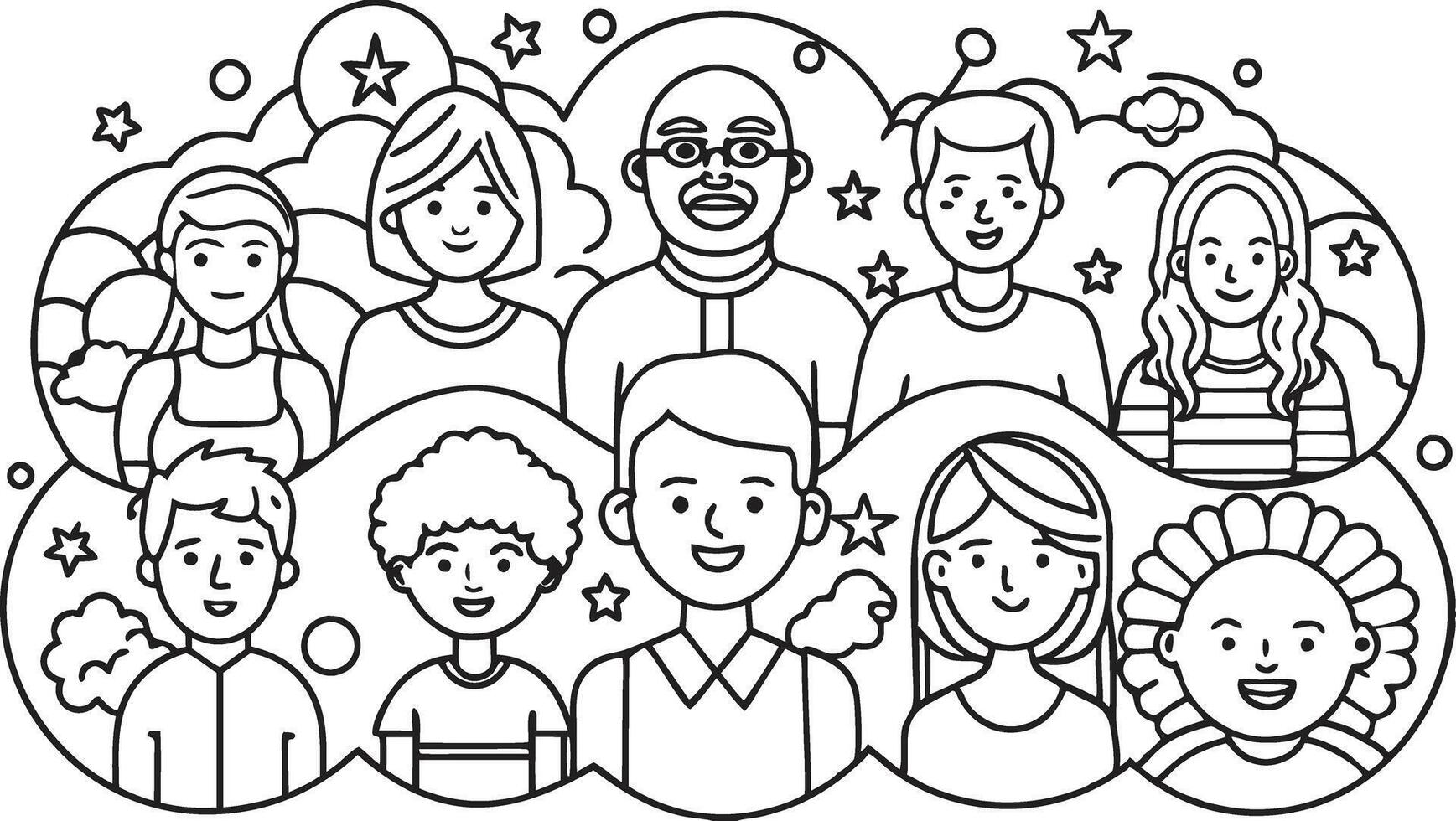 Artwork of diversity vector