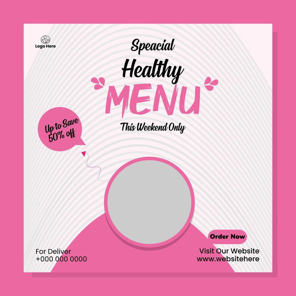 Food Social Media Post vector