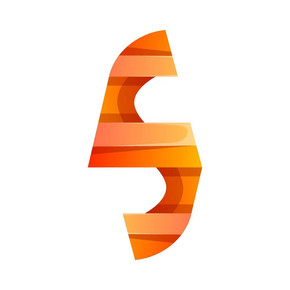 initial letter S colorful logo design vector