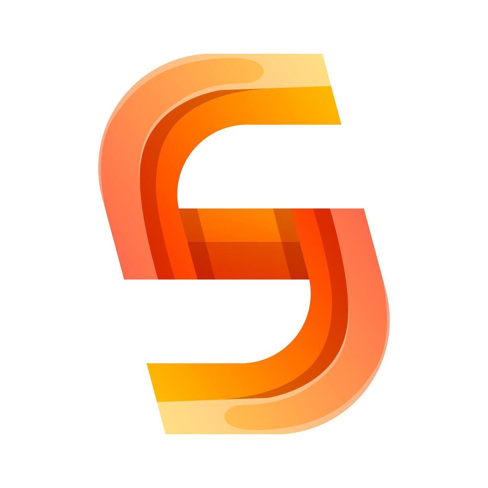initial letter S colorful logo design vector
