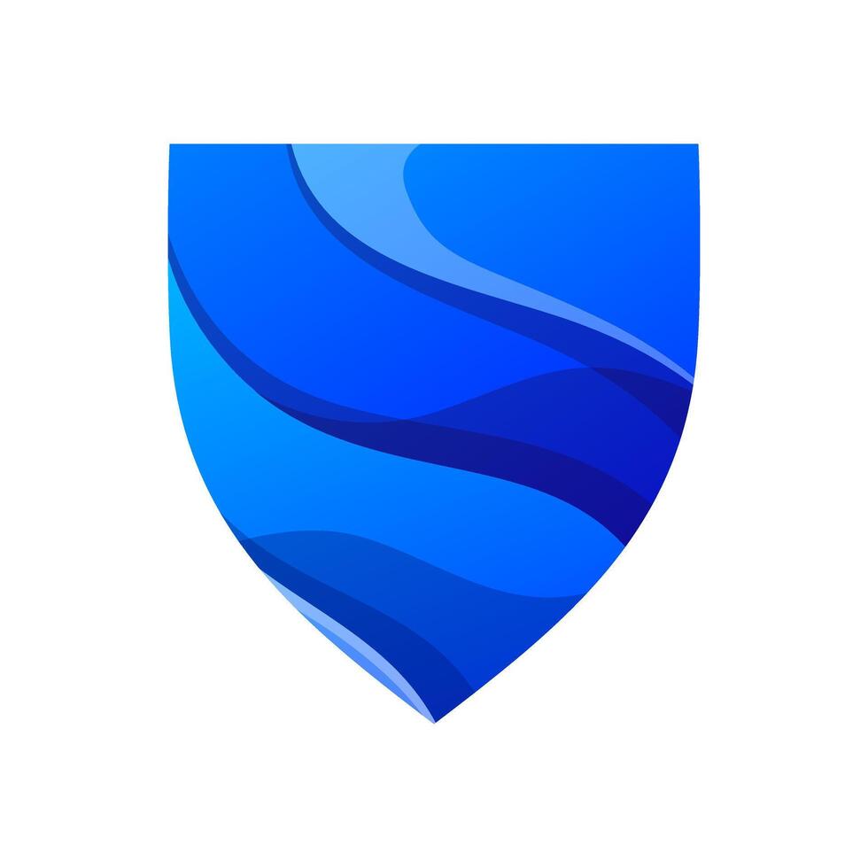 shield abstract gradient logo design vector