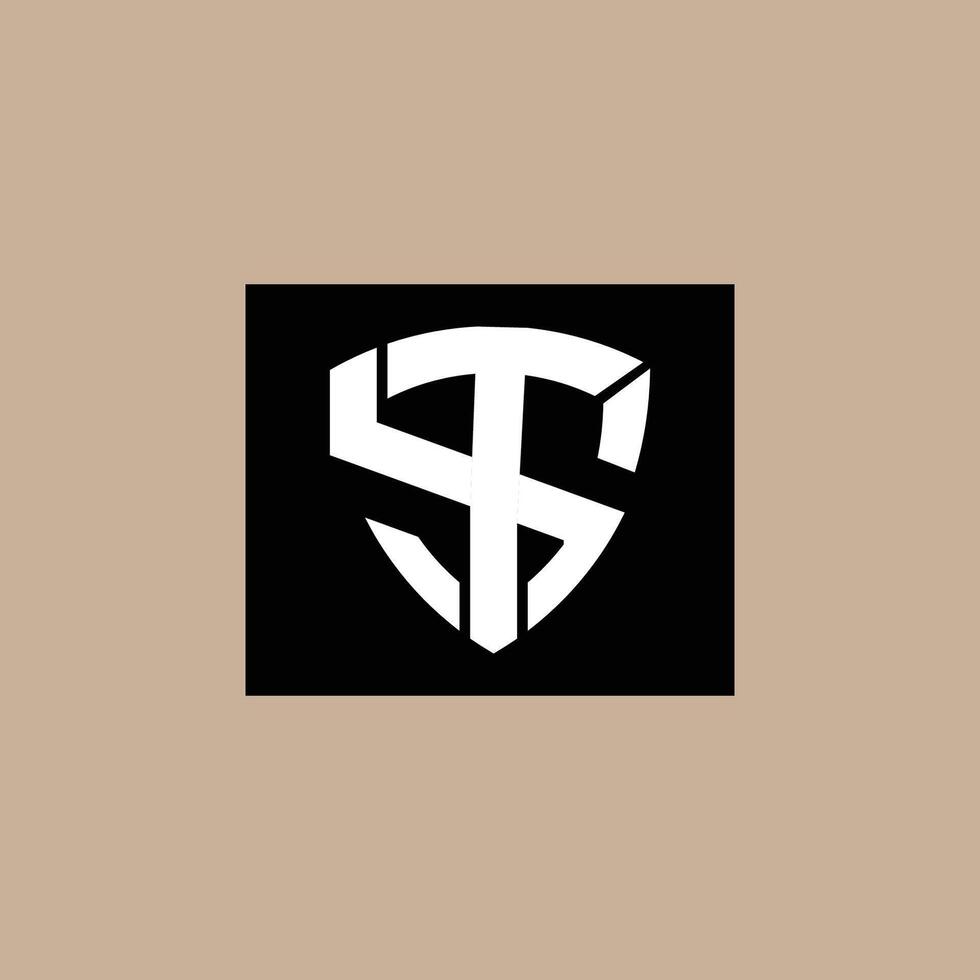 Initial Letter ST Linked Design Logo vector