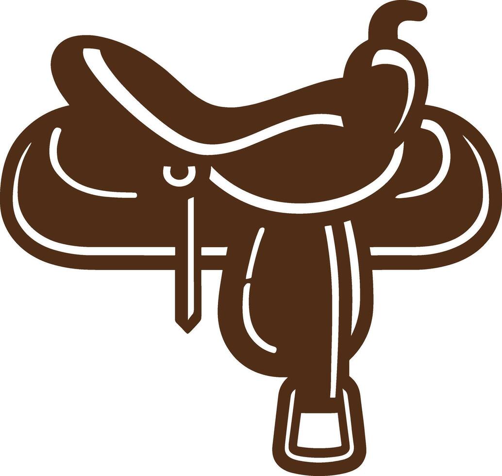 Western Horse Saddle vector