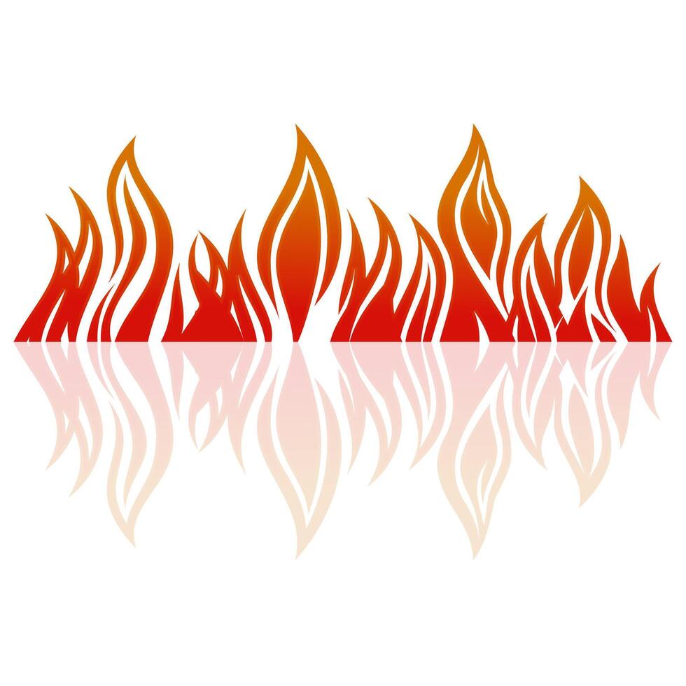Fire Flame Illustration art, Icons, Flammable Symbol Silhouette for Graphic Design Element vector