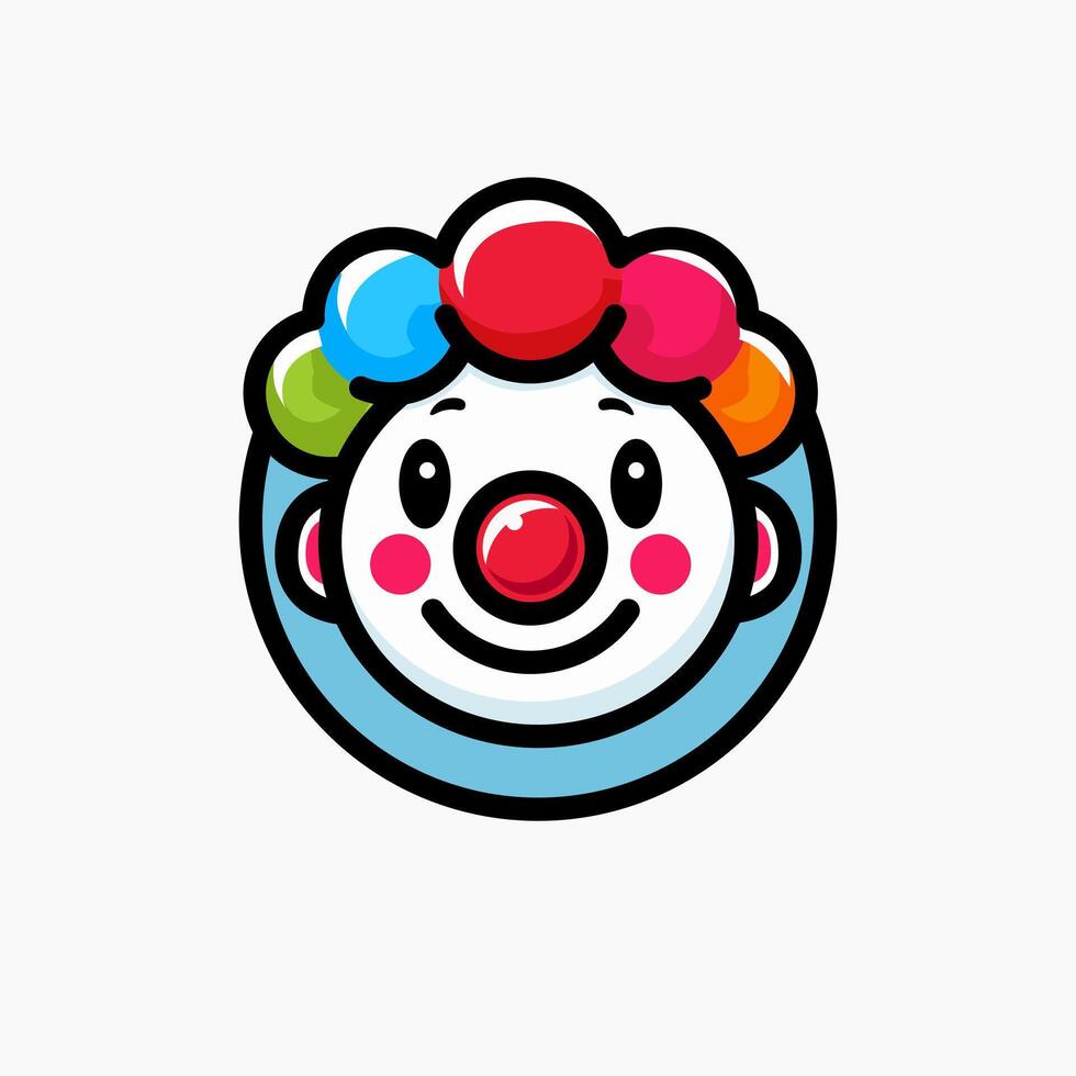 head clown mascot logo design illustration vector