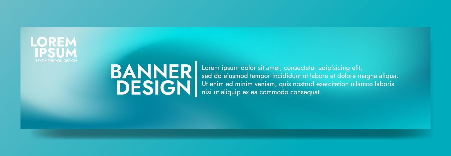 Gradient blurred banner in shades of blue. Ideal for web banners, social media posts, or any design project that requires a calming backdrop vector