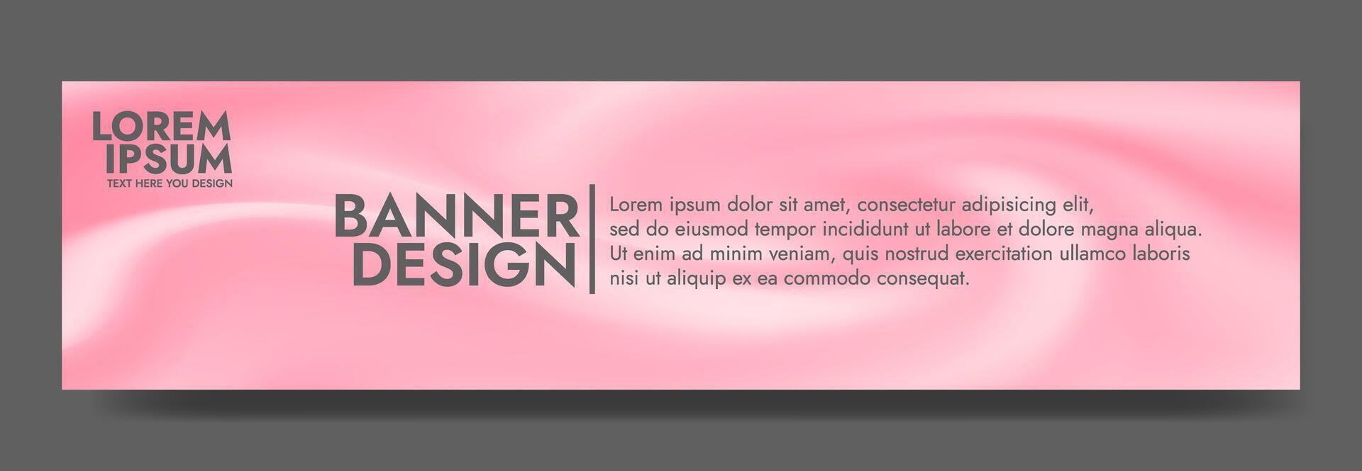 Gradient blurred banner in shades of pink. Ideal for web banners, social media posts, or any design project that requires a calming backdrop vector