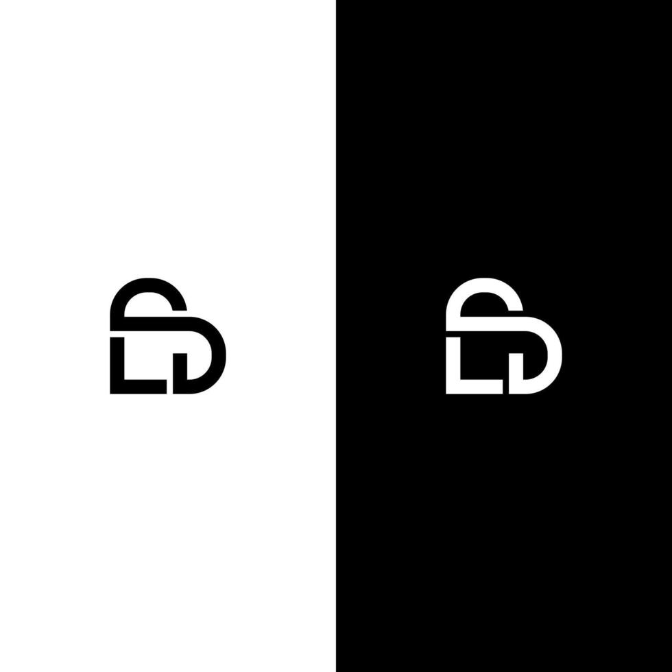 letter LS, SL love logo unique vector