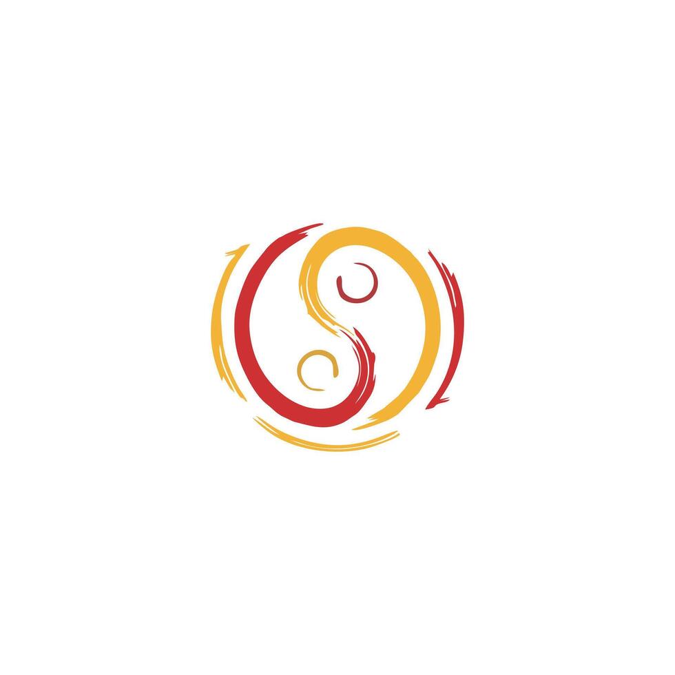 zen brush logo vector