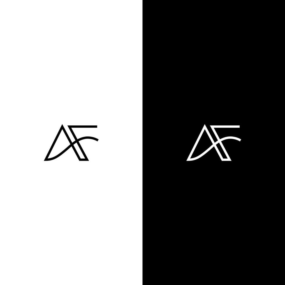letter AF logo vector