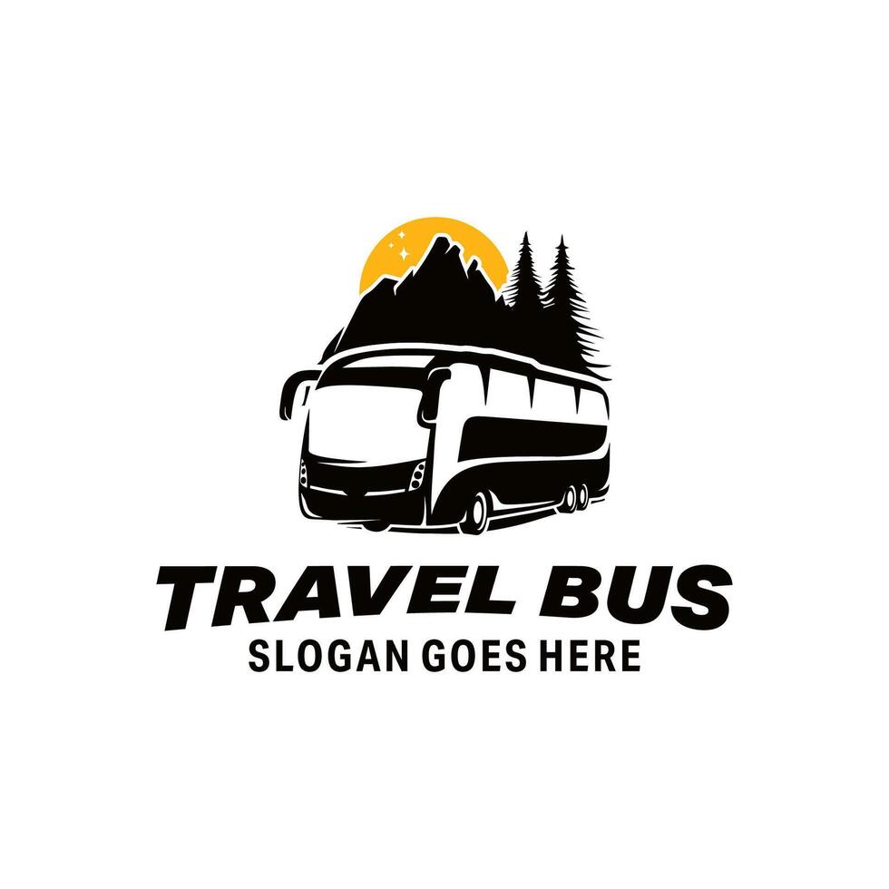 Travel Bus Logo Template Design Illustration vector