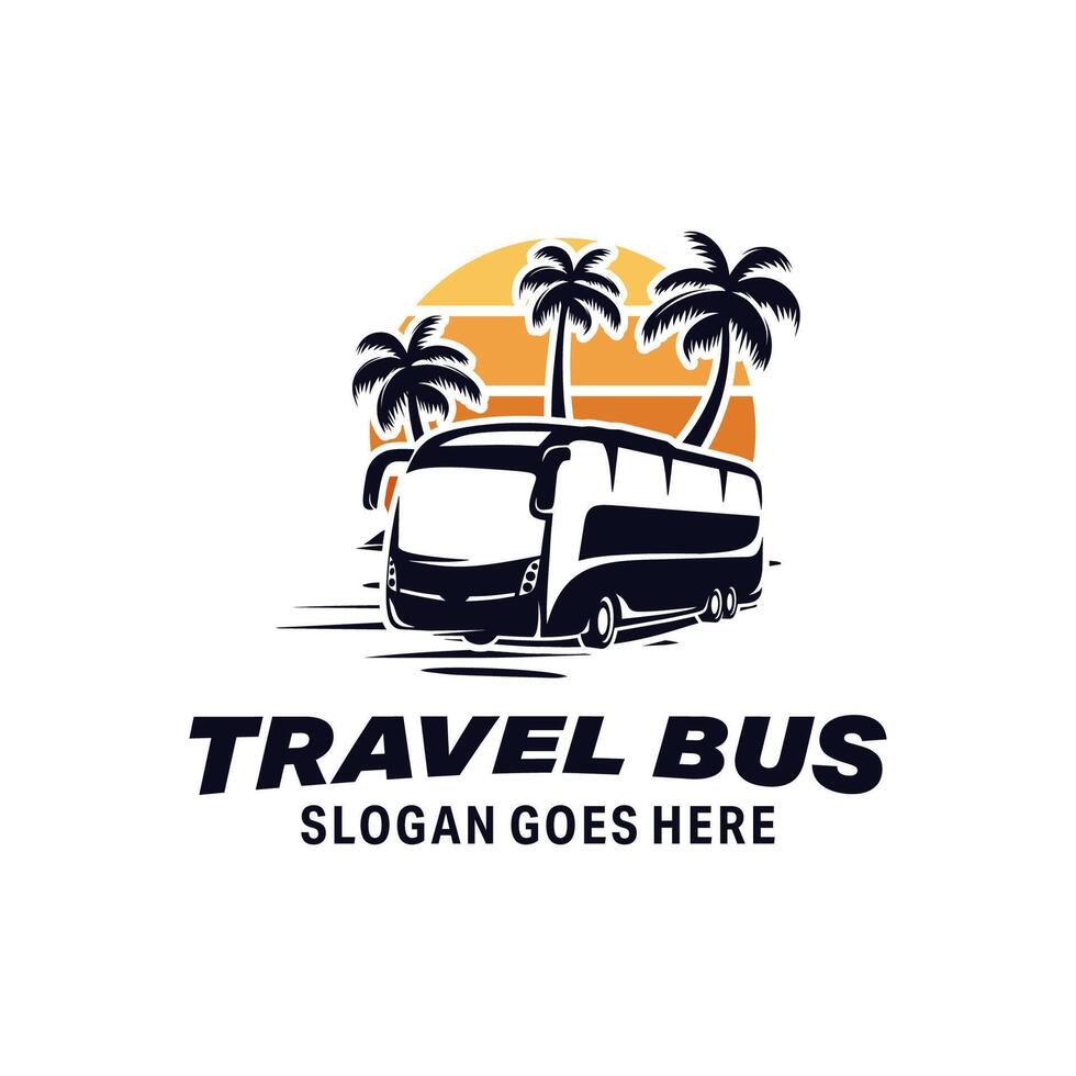 Travel Bus Logo Template Design Illustration vector