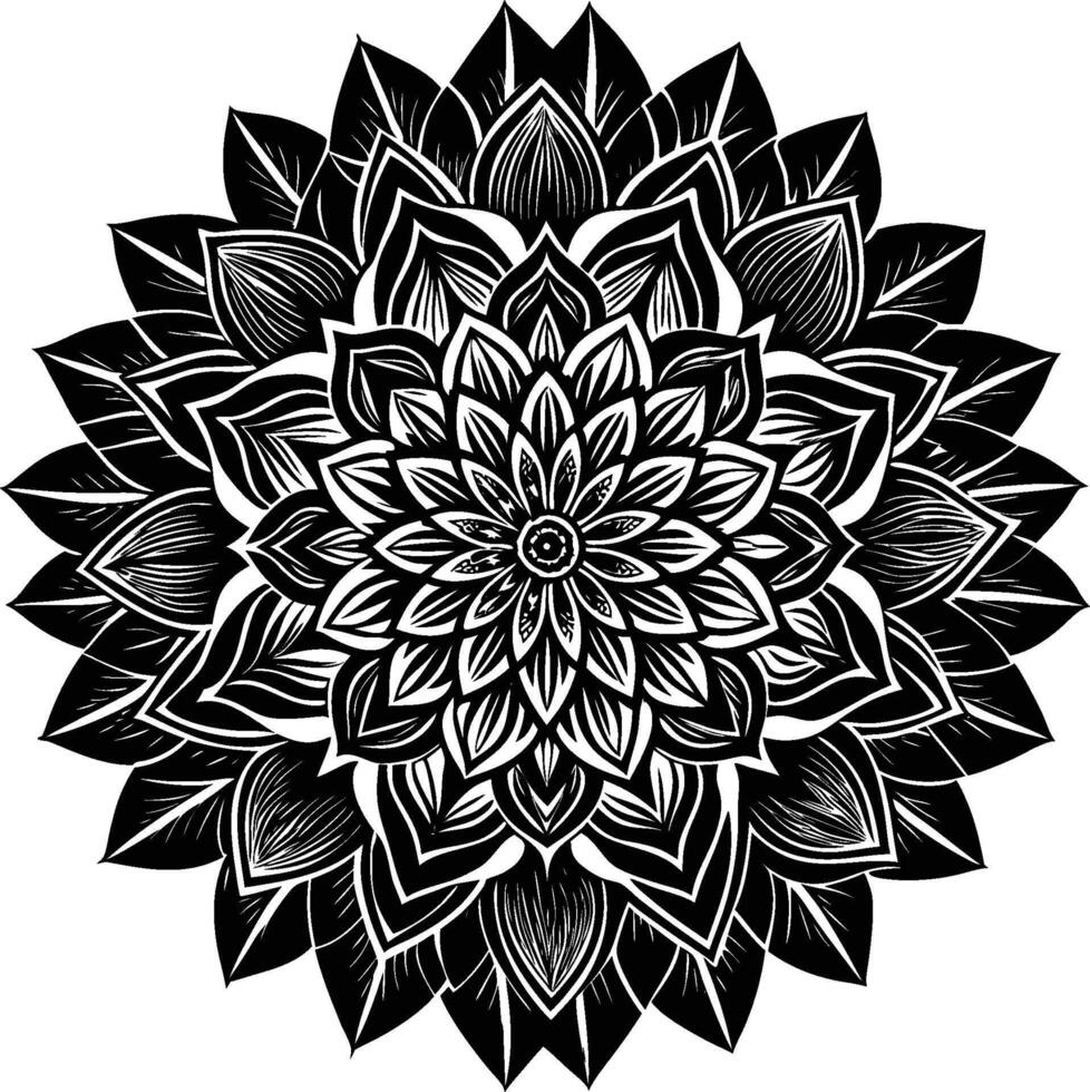 Floral Explosion , Abstract Line Art Flowers vector