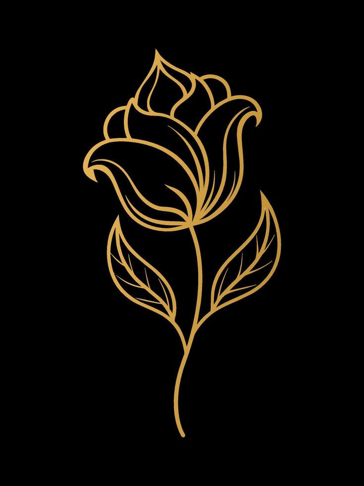 An Elegant Golden Sweet Pea Flower Plant vector