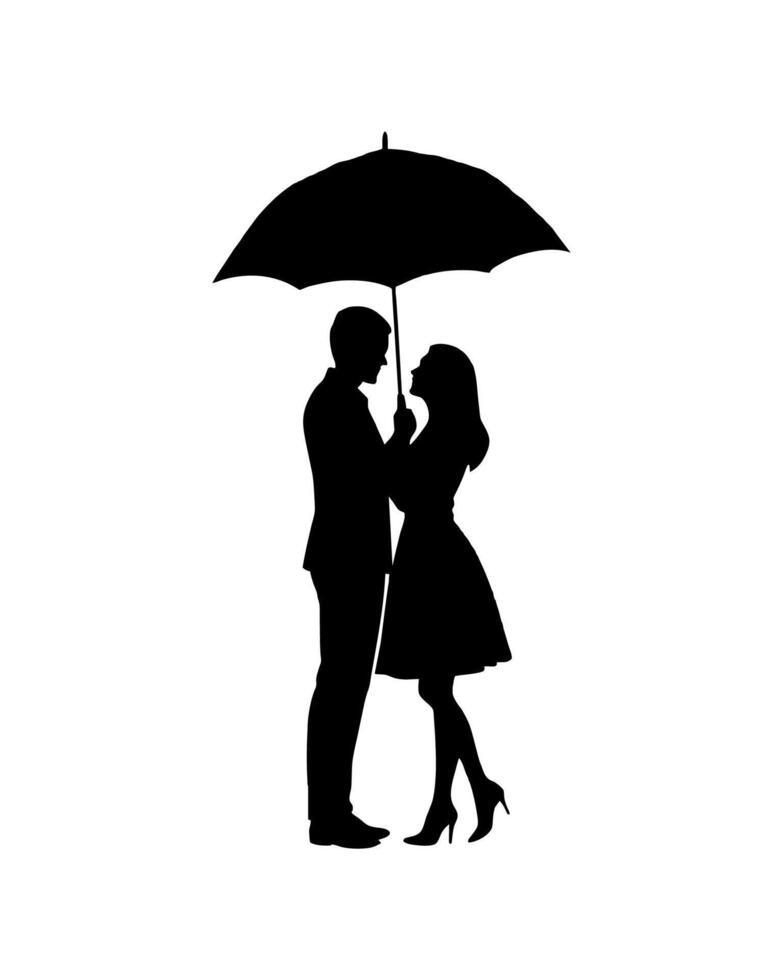 A Couple Silhouette vector
