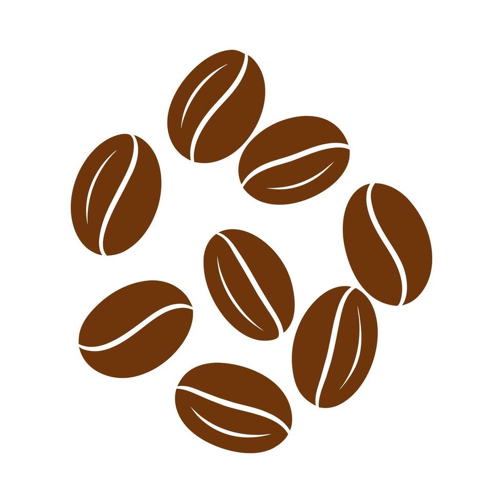 Coffee Beans Silhouette vector