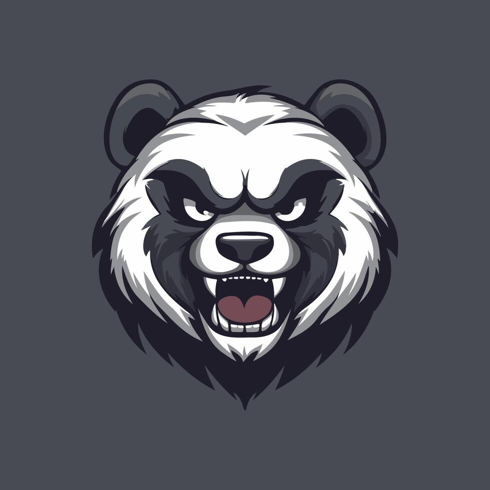 panda mascot logo design vector