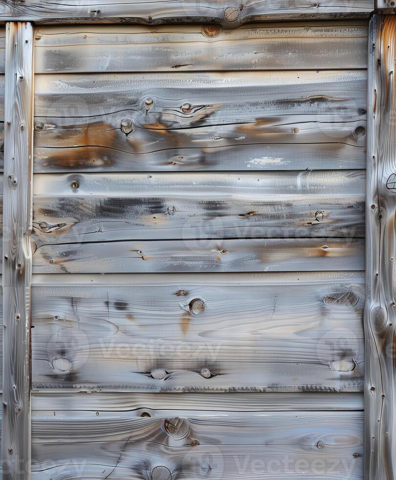 Rustic Wooden Wall Background With Textured Patterns and Grain photo