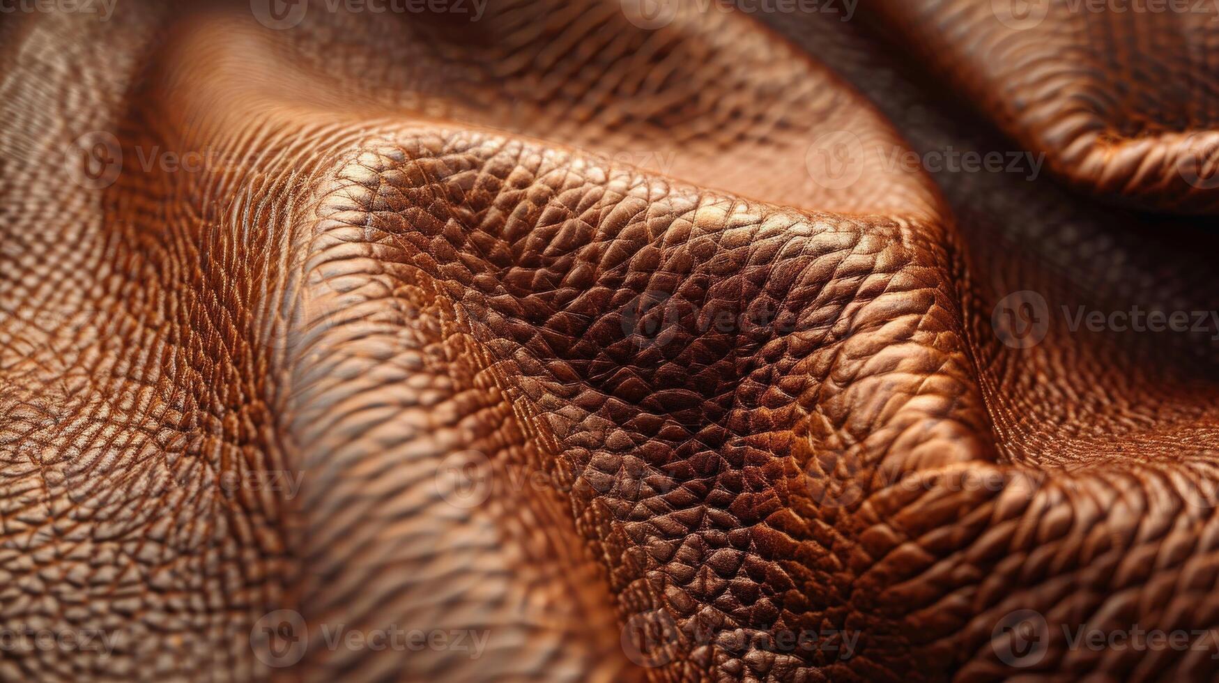 Brown Leather Texture With Detailed Grain Patterns in Soft Light photo