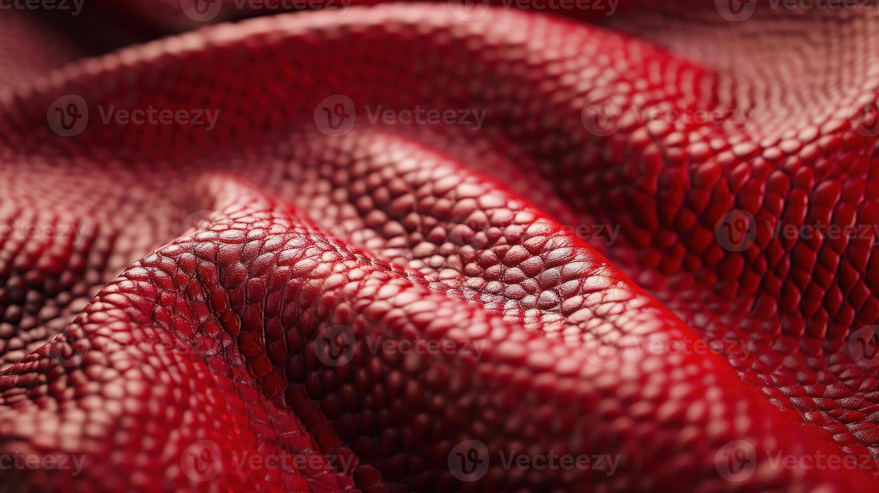 Textured Red Leather Material With Dimensional Patterning photo