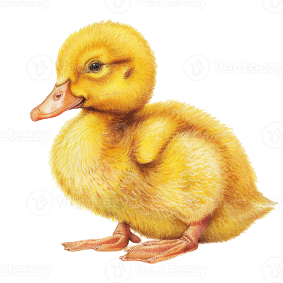 Cute and Adorable Yellow Duckling Animal Sticker for Kids and Animal Lovers png
