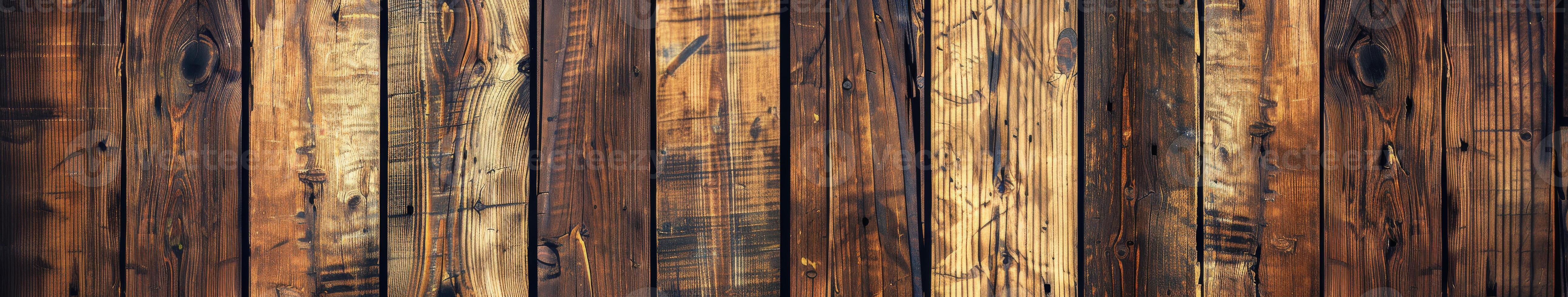 Rustic Wooden Wall Background With Unique Textures and Patterns photo
