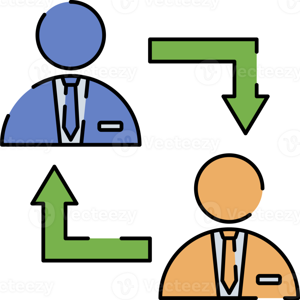 Change of Manager Illustration Isolated on Transparent Background png