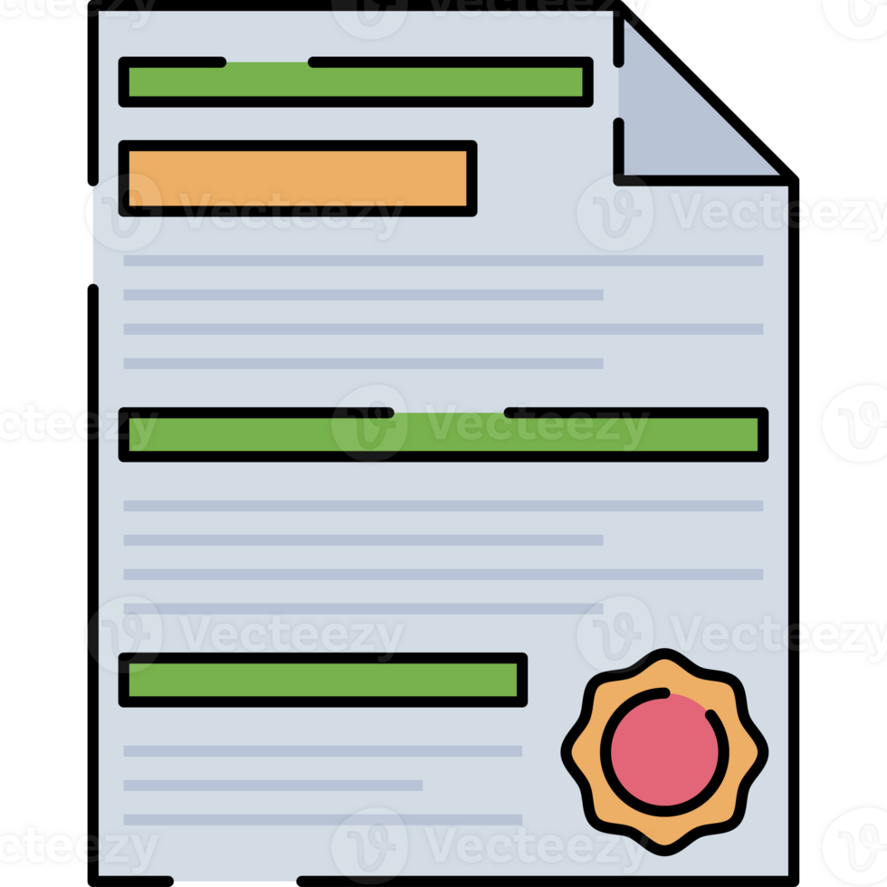 Document Illustration Isolated on Transparent Background png