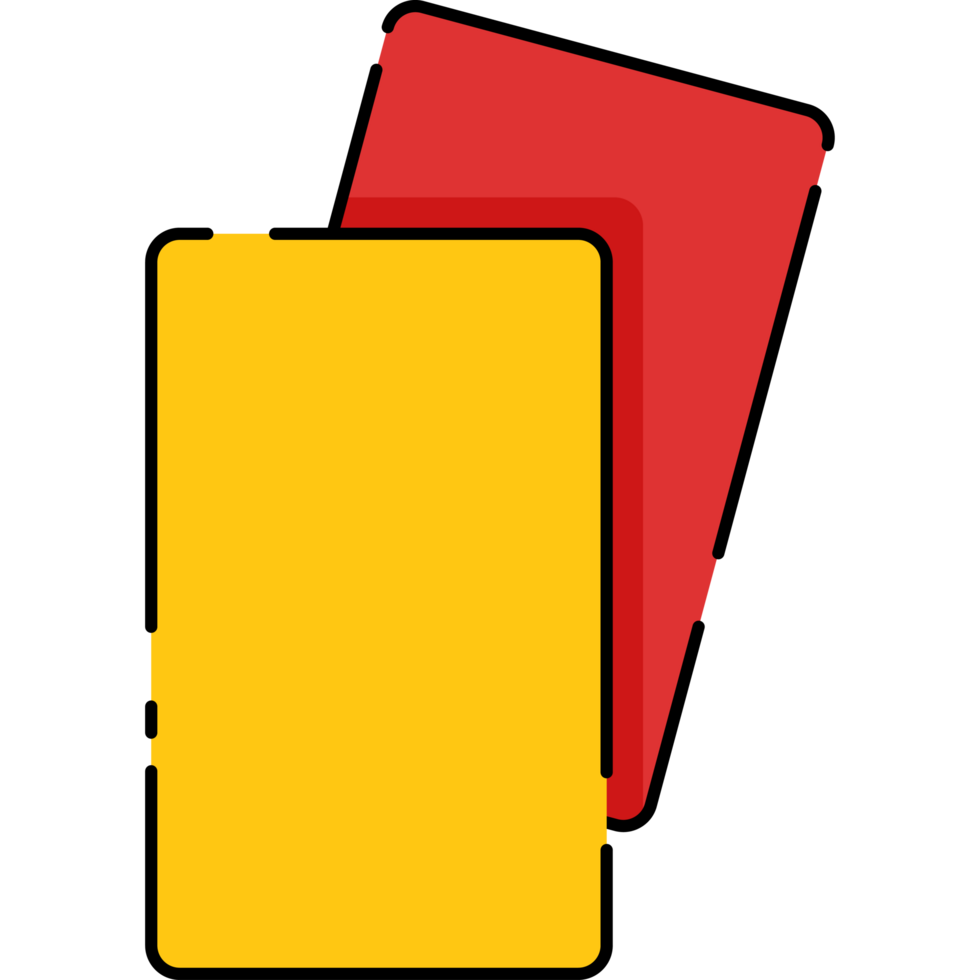 Yellow and Red Card Illustration png