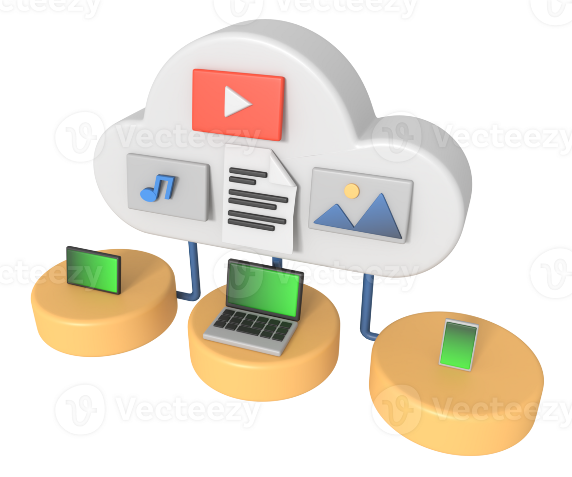 iot Wolke Server Netzwerk Daten Konzept png