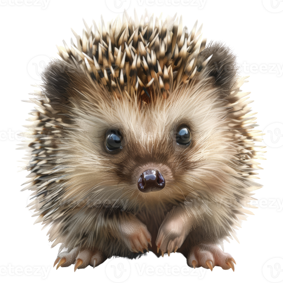 Cute Hedgehog Animal Sticker - Adorable and Realistic Hedgehog Illustration for Kids, Crafts, and Decoration png