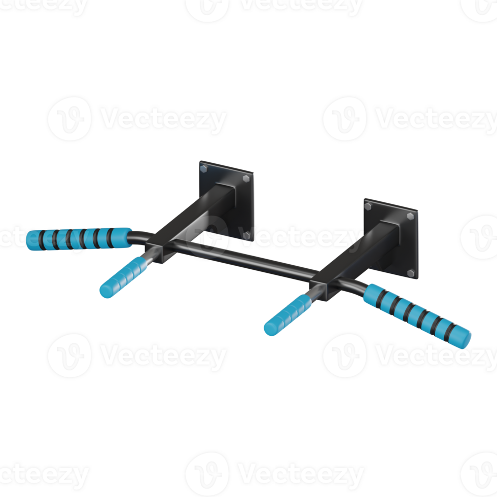 Fitness Pull Up Bar 3D Illustration, Essential Gym Training Tool png