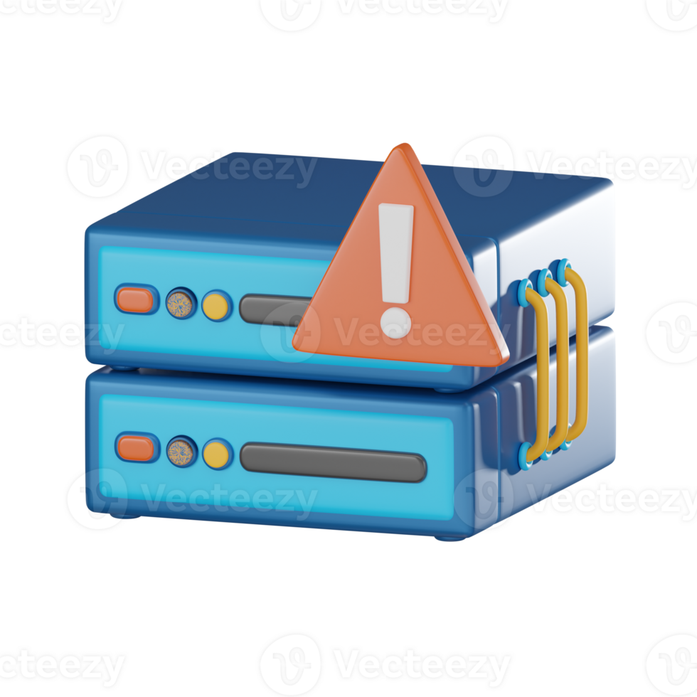 Server Error 3D Illustration,Tech Issue Icon for Digital Use png