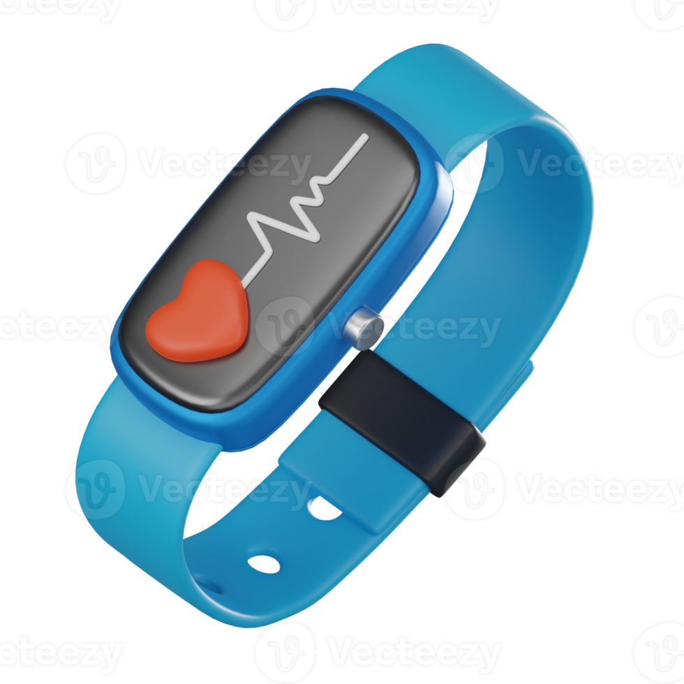Fitness Watch 3D Icon, Stylish Smart Band for Sport and Health png