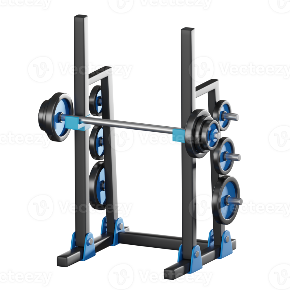 Smith Machine 3D Illustration, Gym Equipment for Strength and Fitness png