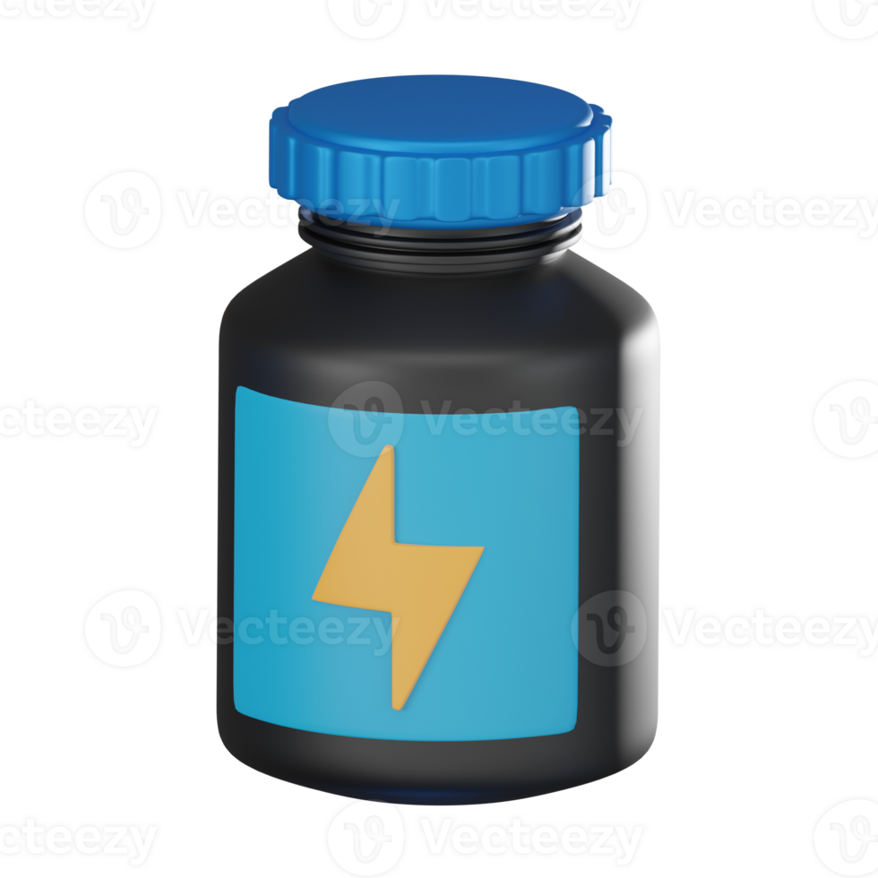 Health Supplement 3D Illustration, Fitness and Nutrition Icon png